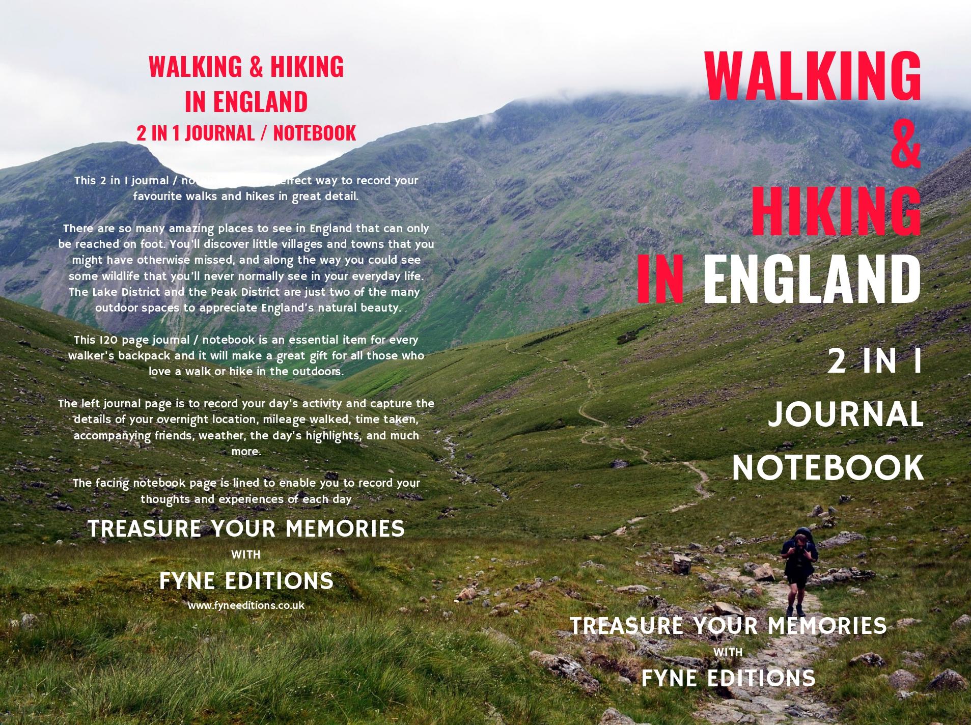 Walking & Hiking in England Walking & Journal Cover
