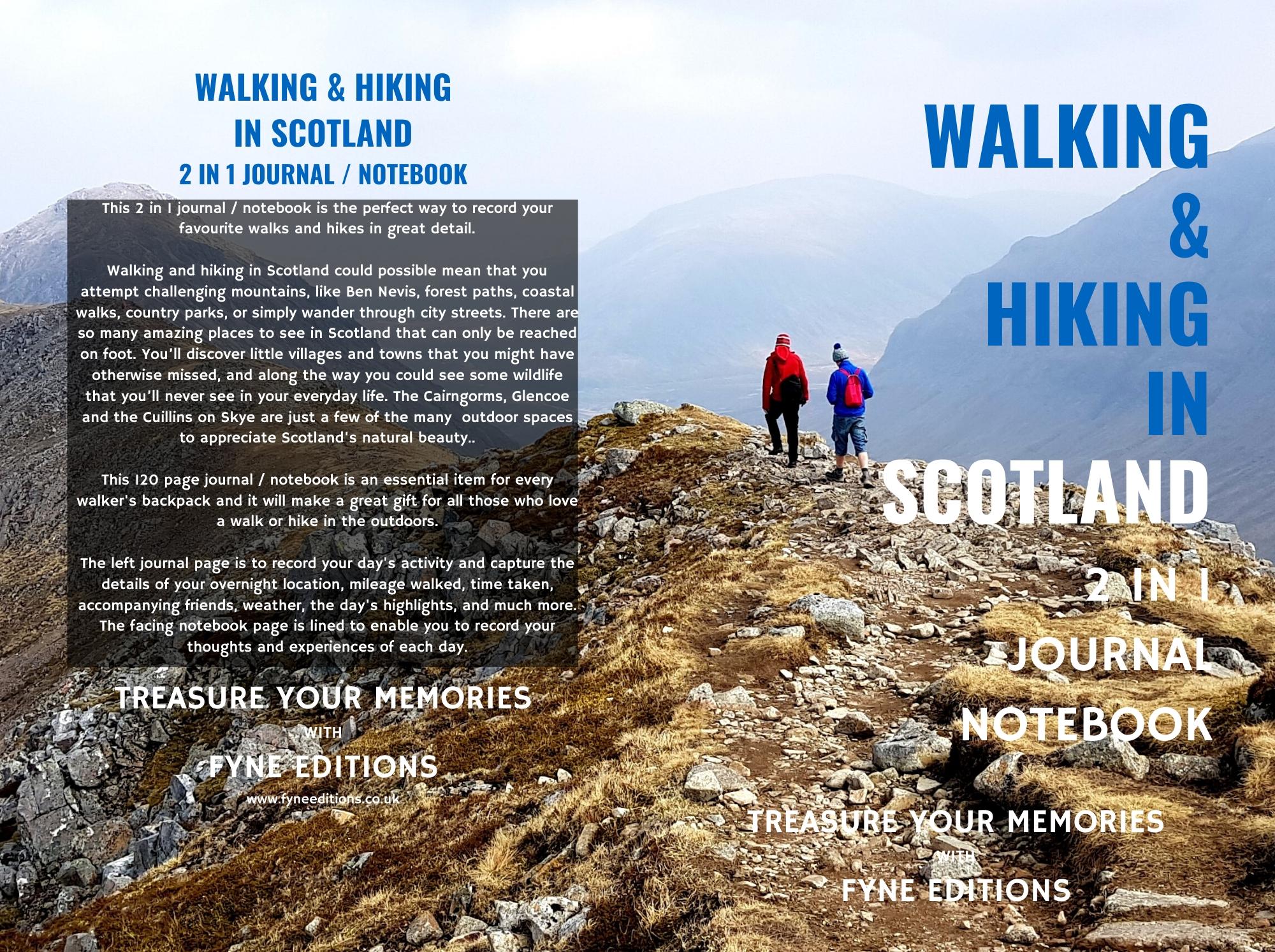 Walking & Hiking in Scotland 2 in 1 Journal & Notebookal Cover