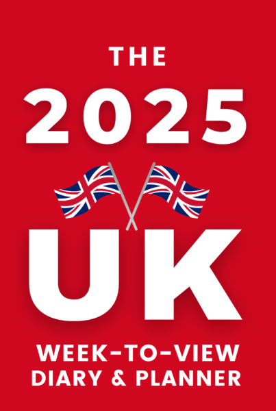 2025 UK Week-to-View Diary