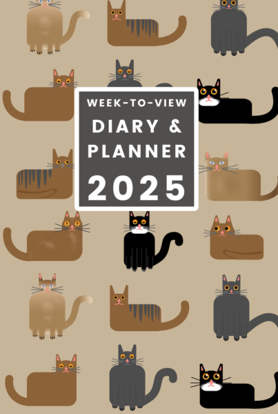 Cover Cats 2025 Week-to-View Diary