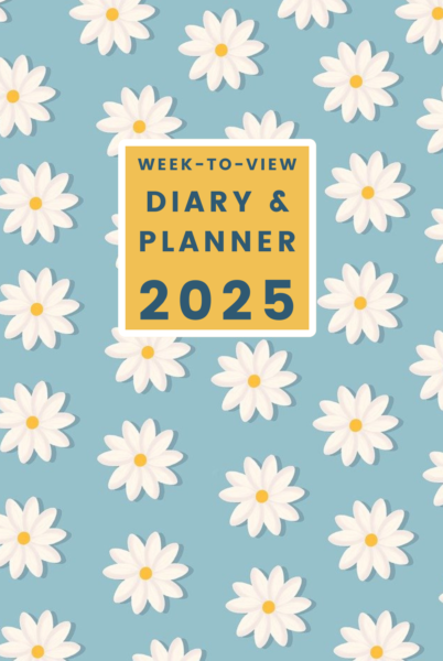 2025 Week-to-View Diary - Daisy Themed Cover