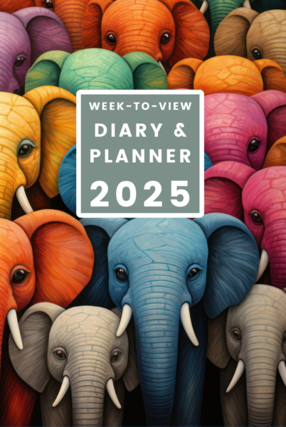 Elephants 2025 Week-to-View Diary