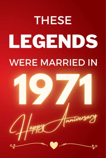 1971 Wedding Anniversary