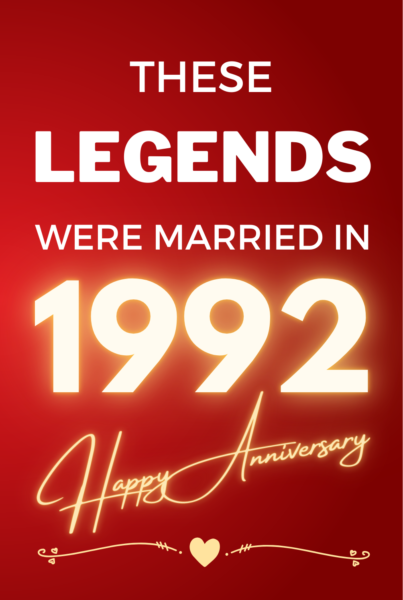 1992 Wedding Anniversary